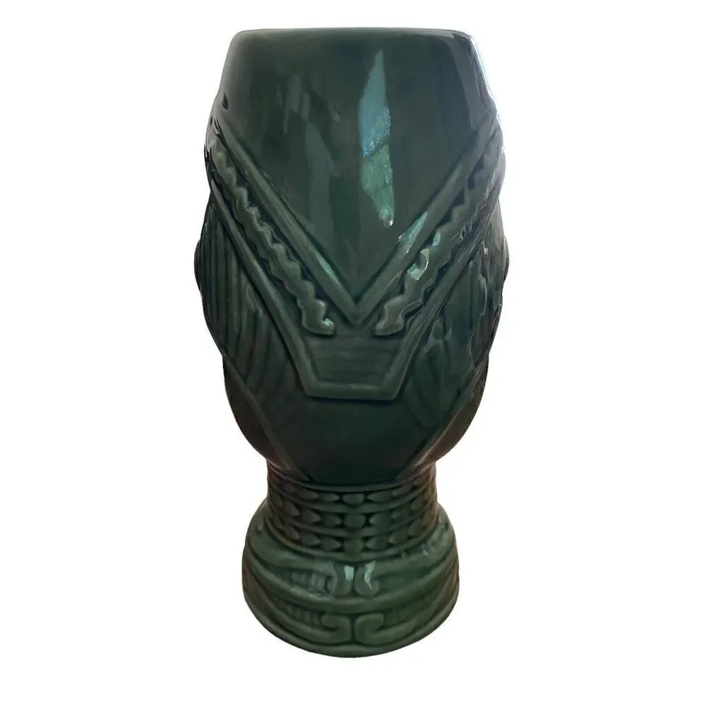 Tiki Mug Headhunter Green Ceramic
